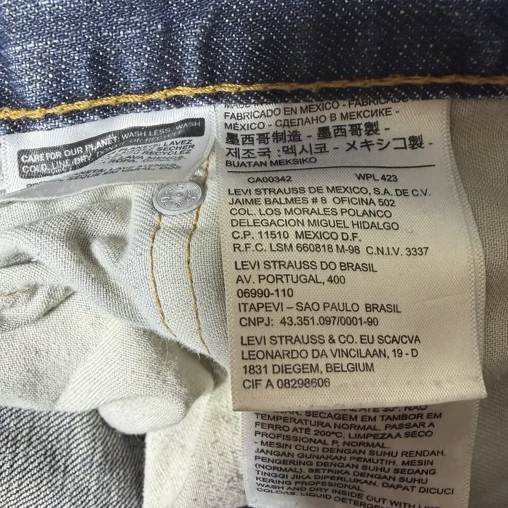 Levi’s Jeans Mens W44 L32 Blue Denim‎ 100% Cotton Straight Regular Fit